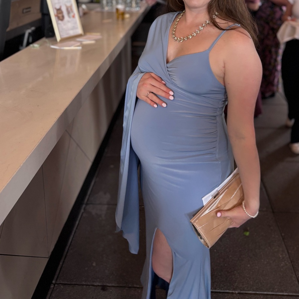 Club L London Soft Blue Maternity Dress